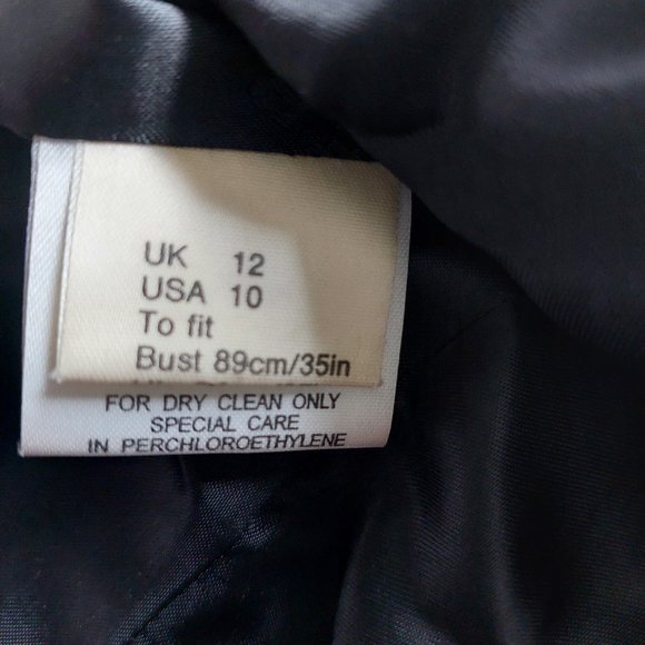 Women's Jaeger Wool & Cashmere Black Blazer (Size 10) - Picture 9 of 13